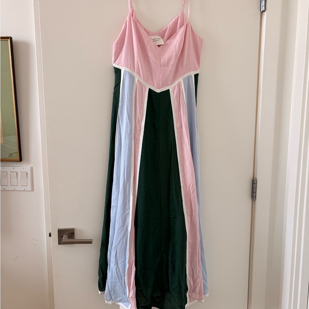 Tuckernuck Pink, Green & Blue Striped Baxter Maxi Dress - Picture 2 of 10
